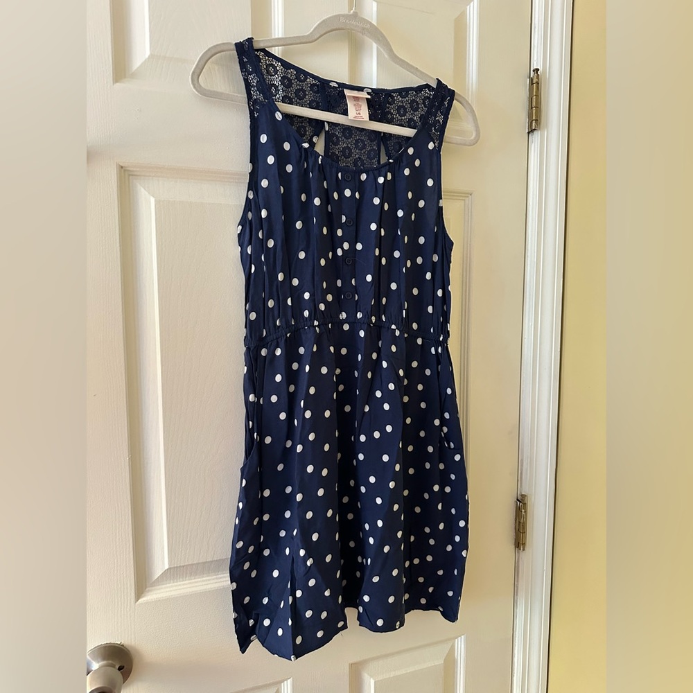 Mossimo Supply Co. Navy Polka Dot Dress
